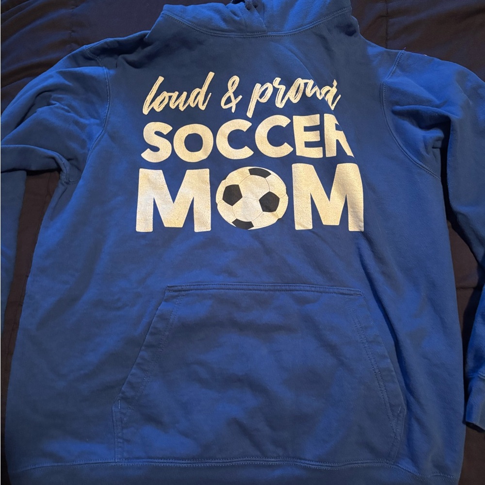 Blue Soccer Mom Hoodie